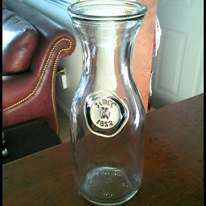 1950's 7 inch glass milk bottle